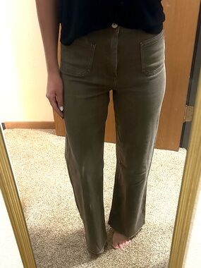 Miu Miu Wide-Leg Jeans in Dark Brown